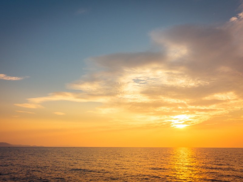 Beautiful sunset on the beach
